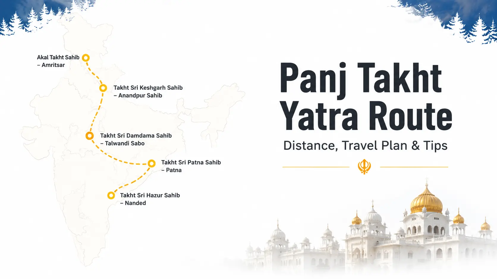 Panj Takht Yatra Route: Distance, Travel Plan & Tips