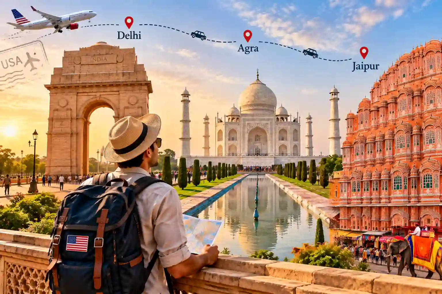 Golden Triangle Tour from USA